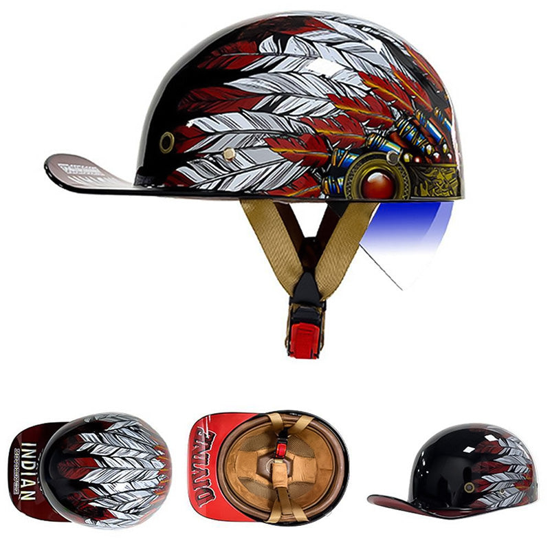 OrionRide Baseball Style DOT Helmet With ABS Shell For Motorcycles