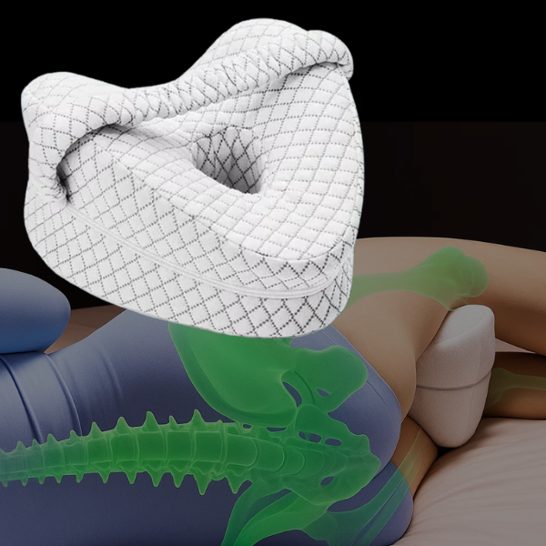 ErgoEase Memory Foam Knee Pillow For Side Sleepers