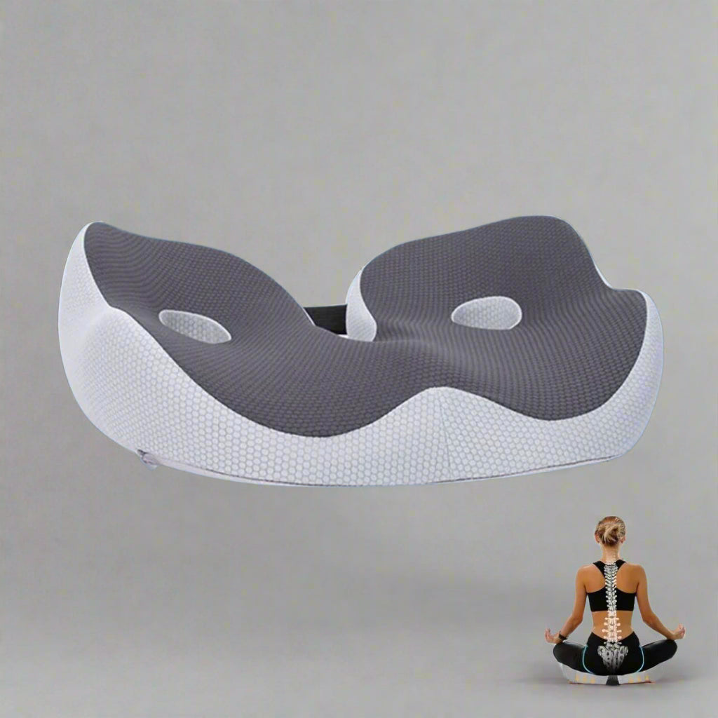 AetherFlex ergonómikus memóriahabos ülőpárna testtartás támogatására