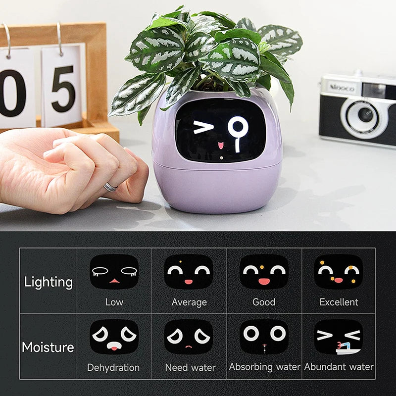 AI Powered Smart Planter With Seven Sensors For Living Room Plant Care