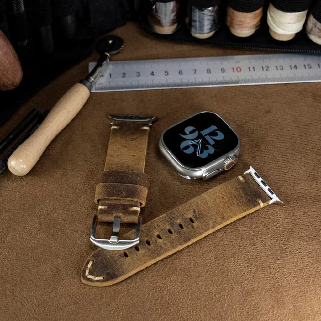 Cinturino in pelle Marlo per Apple Watch in stile classico senza tempo
