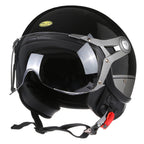 Casco LyraJet Vintage Rider con Visiera Bubble per Motociclisti