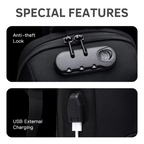 Cortina USB Charging Crossbody Bag With Anti-Theft For Travel Security