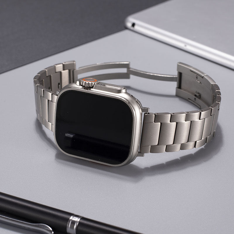 Gravitiq Grade 2 Titanium Watch Band For Apple Watch Refined Look