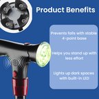 StrideMate Lightweight Cane for Easy Balance and Senior Support