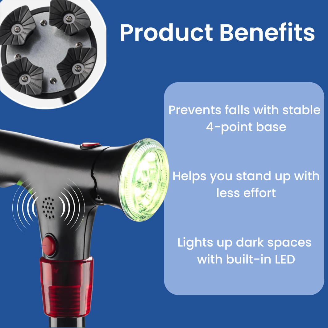 StrideMate Lightweight Cane for Easy Balance and Senior Support
