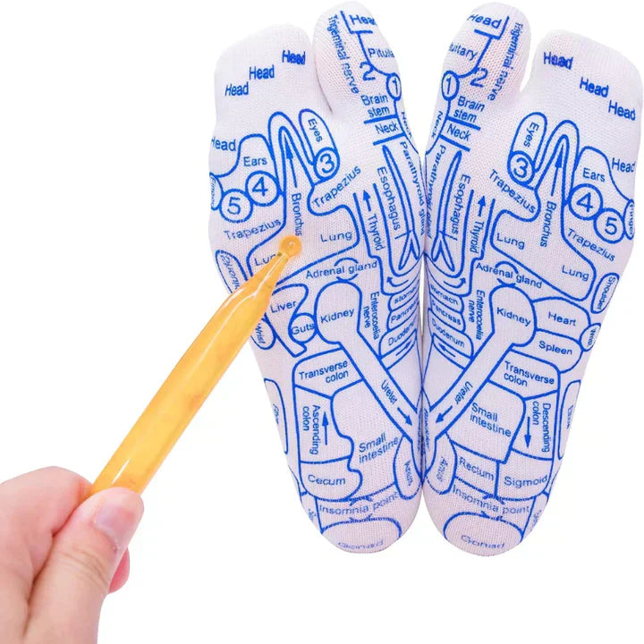 SoleComfort Reflexology Socks With Built-In Massage Tool
