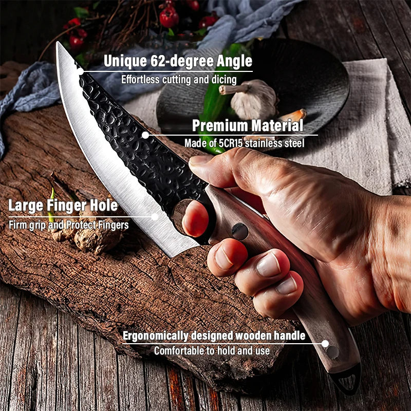 Coltello Huusk artigianale da cucina con controllo premium per cuochi casalinghi