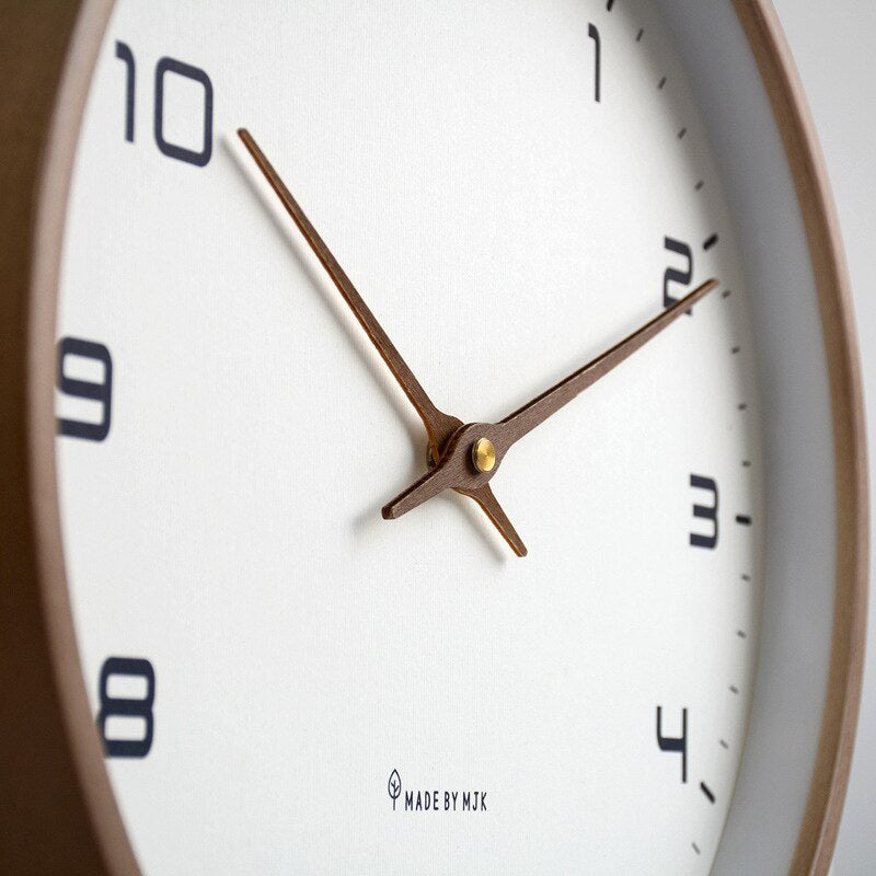 Kivara Wall Clock With Nordic Minimal Design In Light Natural Wood For Home And Office