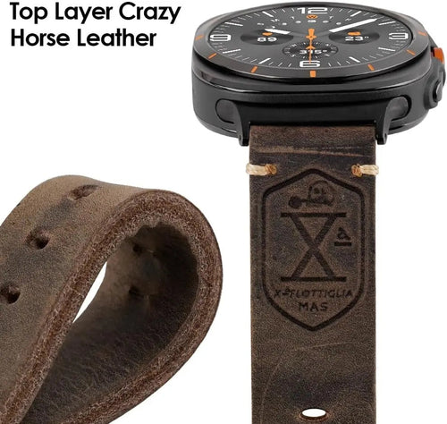 Curea din piele Ardentora cu aspect vintage pentru Samsung Watch Ultra