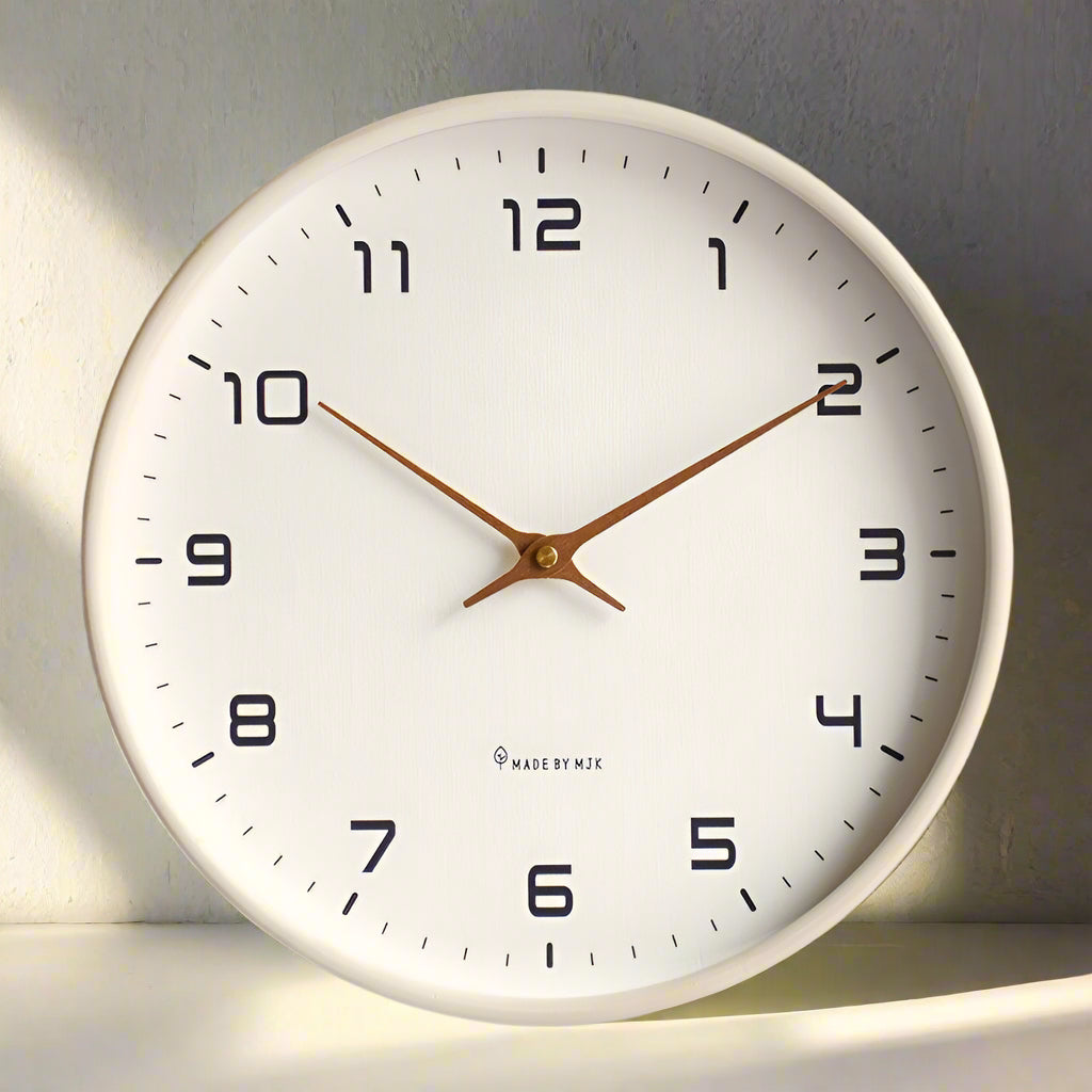 Kivara Wall Clock With Nordic Minimal Design In Light Natural Wood For Home And Office
