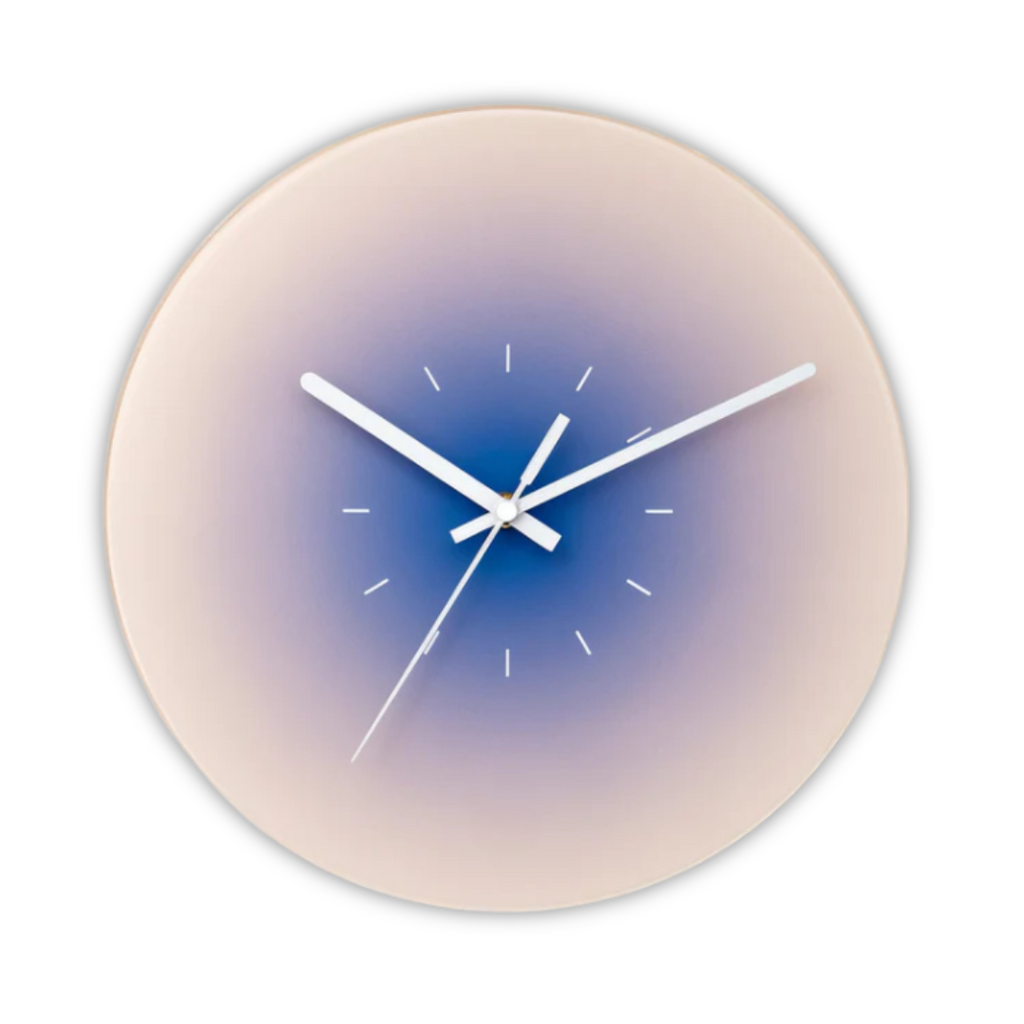 Horloge murale en verre NovaLuxe avec mouvement à balayage silencieux