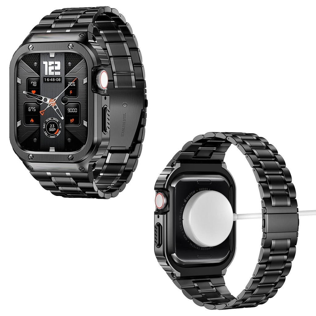 Avelon příslušenství pro Apple Watch s nerezovým pouzdrem a ocelovým páskem