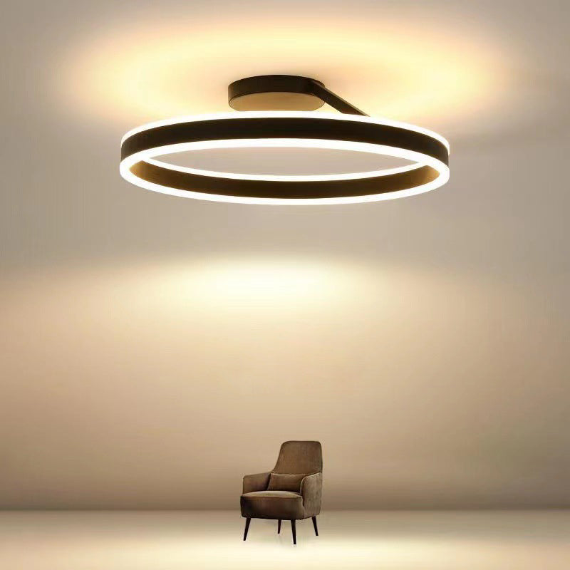 Luce da soffitto LumaAura Radiant in tono oro per soggiorni