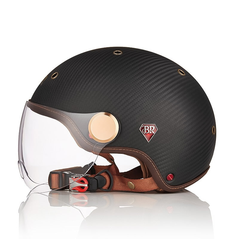 Casco Ultraligero de Fibra de Carbono para Motocicleta con Certificación CE
