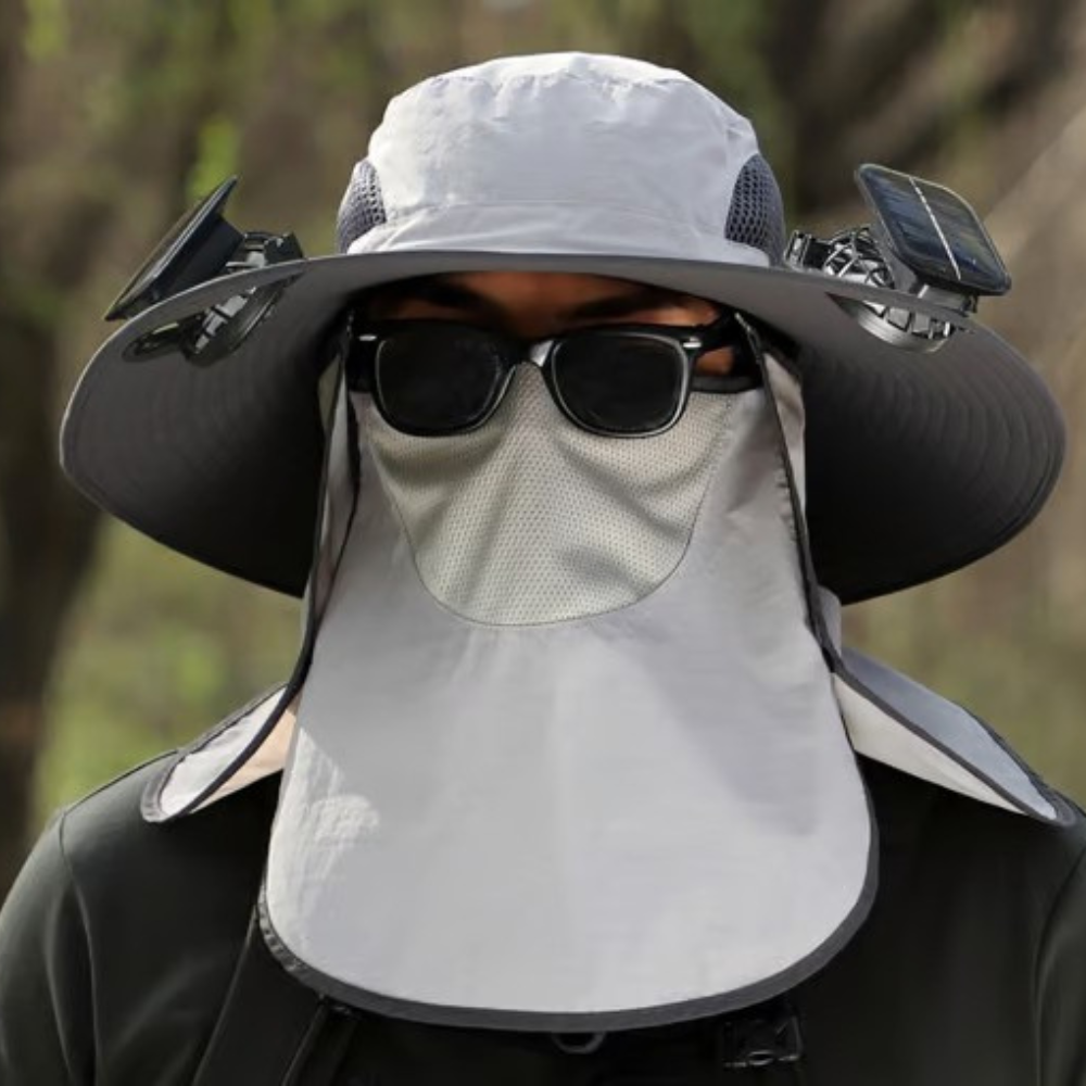 Pălărie solară cu ventilator de răcire încorporat