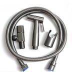 Nuvoro Hygienic Handheld Bidet Sprayer For Toilet With Stainless Steel Gunmetal Grey
