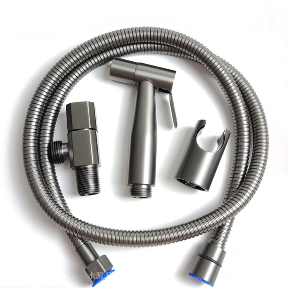 Nuvoro Hygienic Handheld Bidet Sprayer For Toilet With Stainless Steel Gunmetal Grey