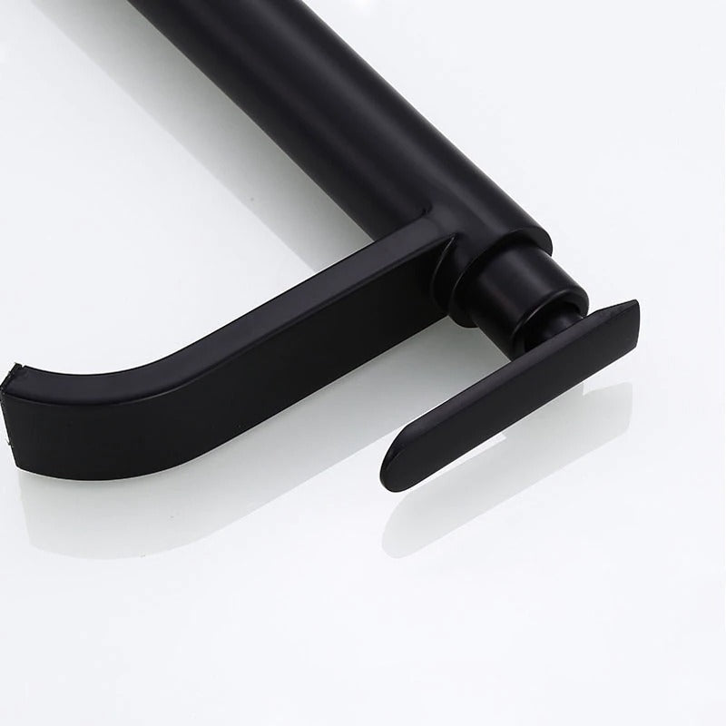 Robinetterie de lavabo noir mat avec contrôle de débit facile pour les particuliers