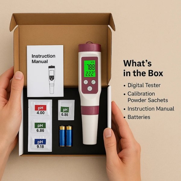AquaSense 7 Parameter Digital Pool Tester For pH And Chlorine