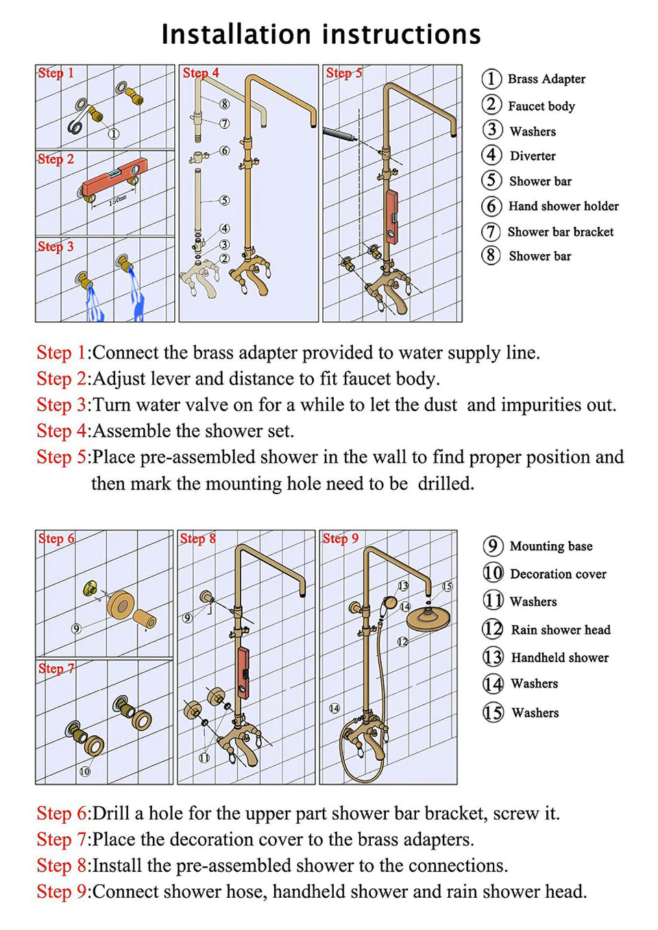 Nyra Dual Mixer Shower System With Handheld Rain Spray