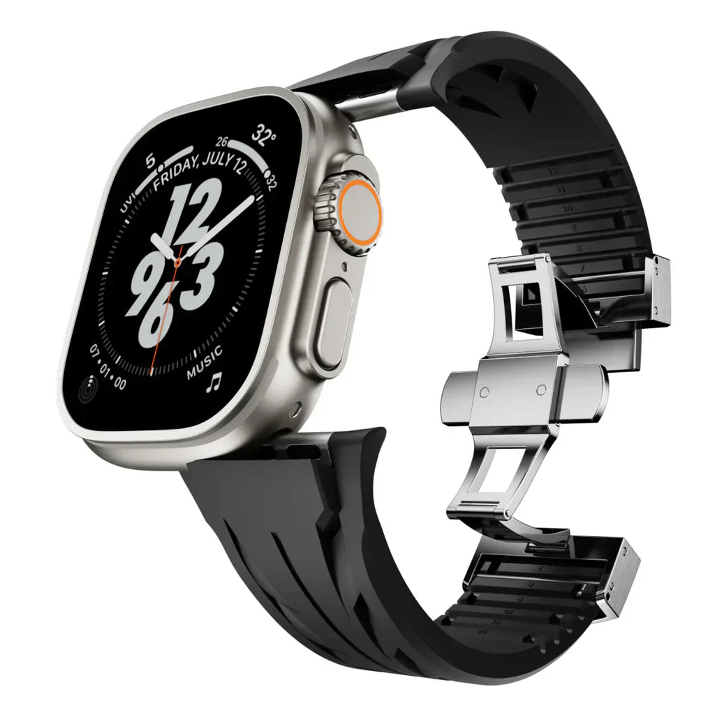 Pulseira de Borracha Liora FKM com Fivela Borboleta para Apple Watch