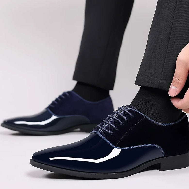 AureaStride Lackleder-Herrenschuhe für Hochzeiten