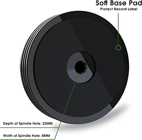 Prendedor de Peso em Vinil com Nível de Bolha para Tocas-discos com Almofada Base Macia
