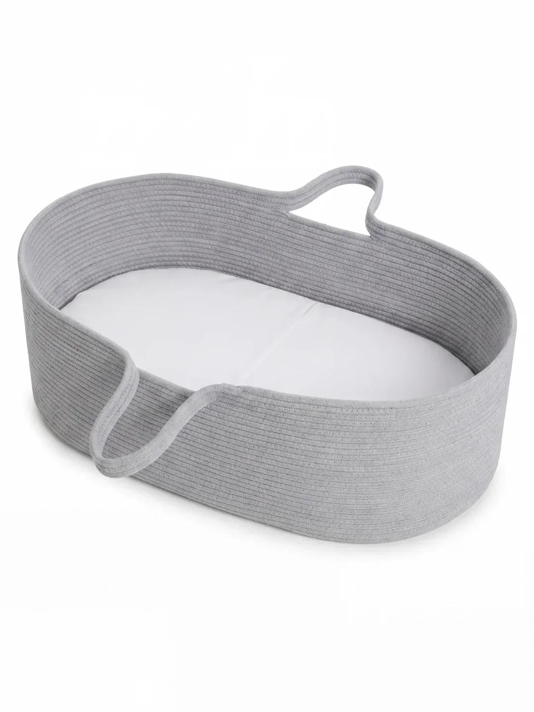 Portable Woven Cotton Baby Basket with Mattress