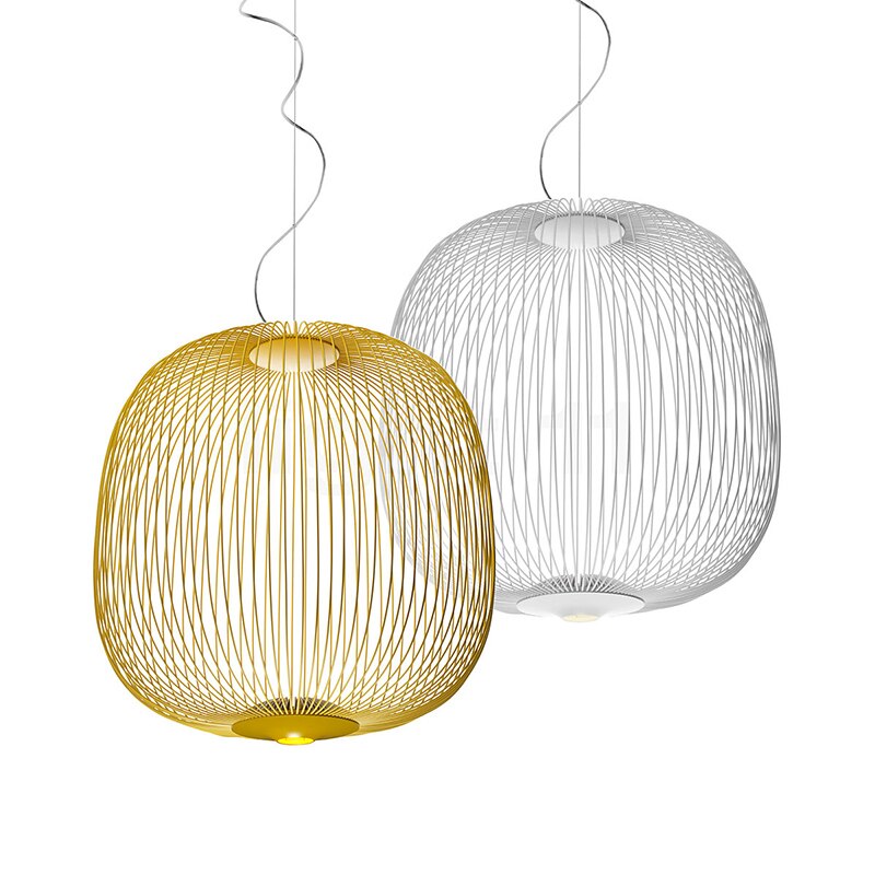 AeroSpire Spoke Lamp Pendant With Kaleidoscopic Shade