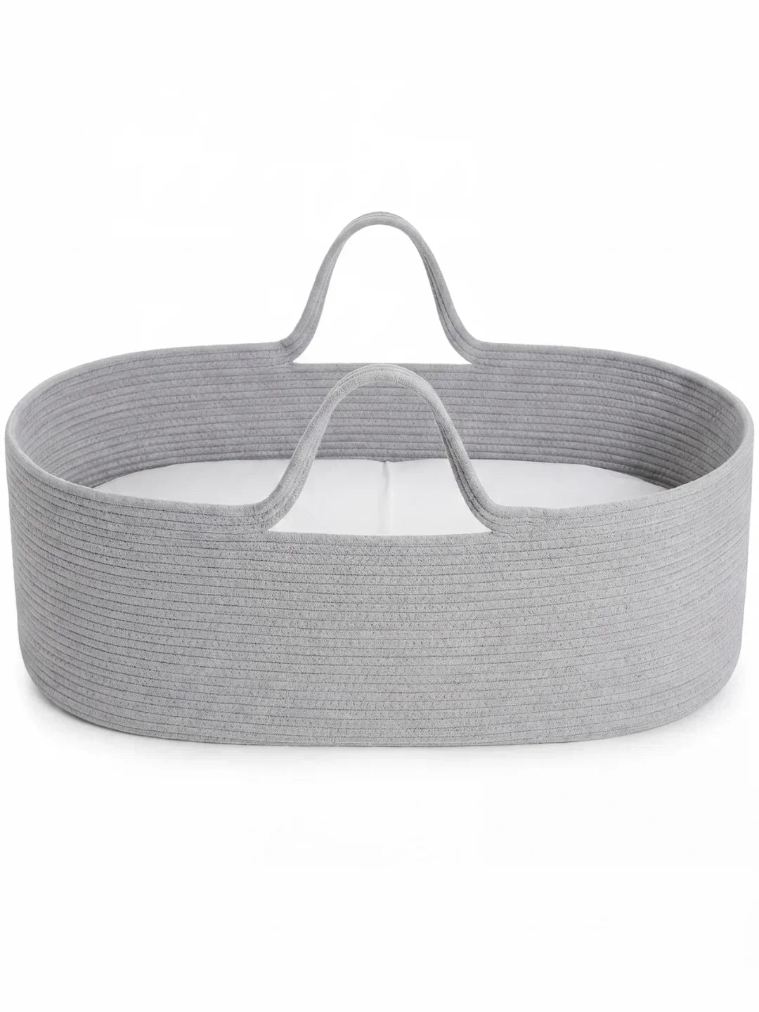Portable Woven Cotton Baby Basket with Mattress