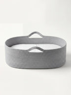 Portable Woven Cotton Baby Basket with Mattress