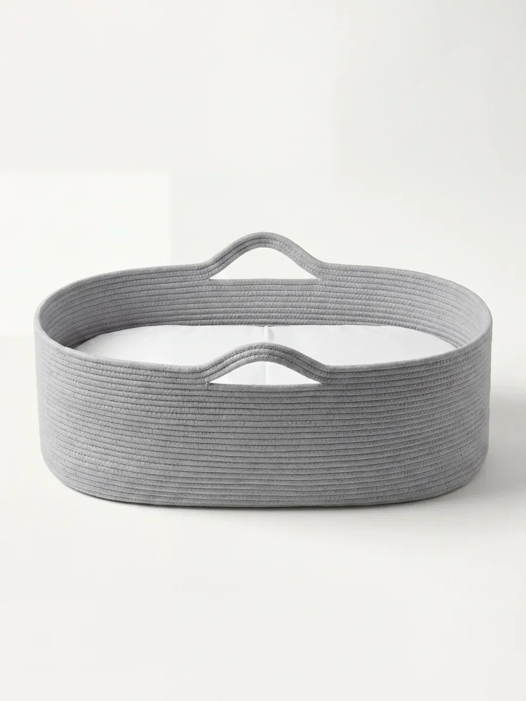 Portable Woven Cotton Baby Basket with Mattress