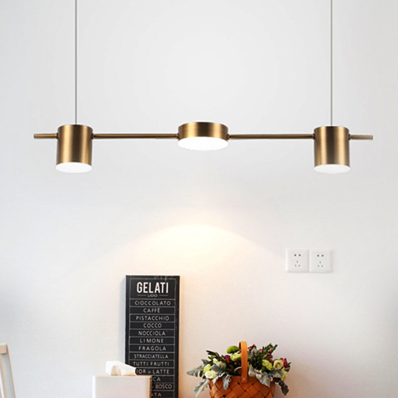 Lyria Trommel-Pendelleuchte, Licht in Schwarz-Gold-Finish, 3 bis 5 Lichter
