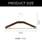 Arcora Hangers With Walnut Brass For Coats And Trousers