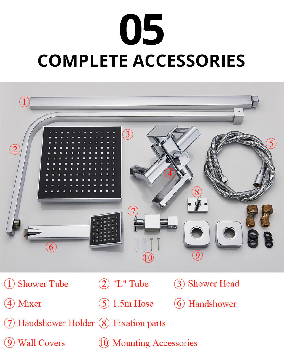 Nyra Dual Mixer Shower System With Handheld Rain Spray