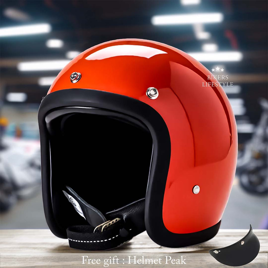 Vintage Helmet With Low-Profile Design For Riders, DOT And ECE Certified