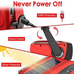 Radio Kecemasan Solar NovaPulse Dengan Bateri Dalaman Dan Lampu Suluh Berputar