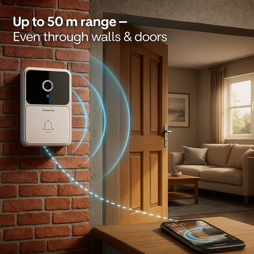 1080P Doorbell And Motion Alerts With Two Way Audio Wireless