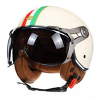Casco LyraJet Vintage Rider con Visiera Bubble per Motociclisti