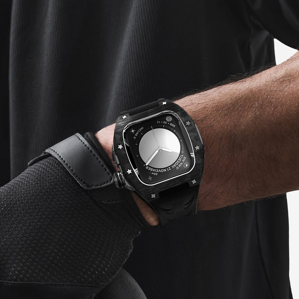 NovaCarb S10 Carbon Fiber And Titanium Apple Watch Retrofit Kit