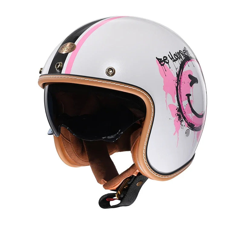 JetLite Retro opengezichthelm met veerlichte comfort voor rijders