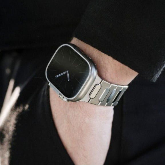 Tali Titanium Aureon Dengan Kunci Kupu-Kupu Untuk Apple Watch Ultra 1/2