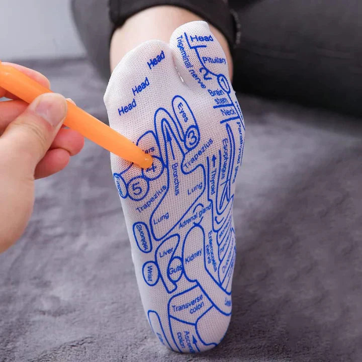 SoleComfort Reflexology Socks With Built-In Massage Tool