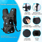 Borsa porta cane LumaTrail con vista frontale per avventure all'aperto
