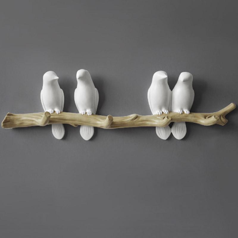 Liora Birds On Branch Resin Wall Coat Hook Decor Accent