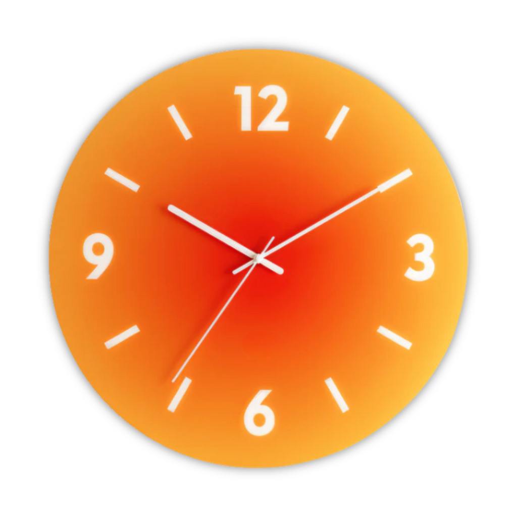 Horloge murale en verre NovaLuxe avec mouvement à balayage silencieux