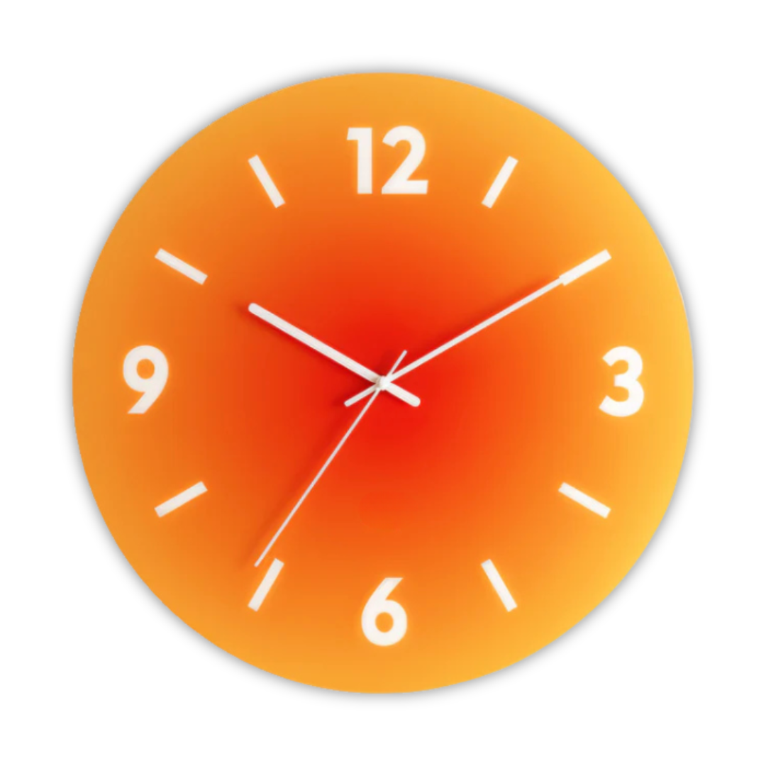 Horloge murale en verre NovaLuxe avec mouvement à balayage silencieux