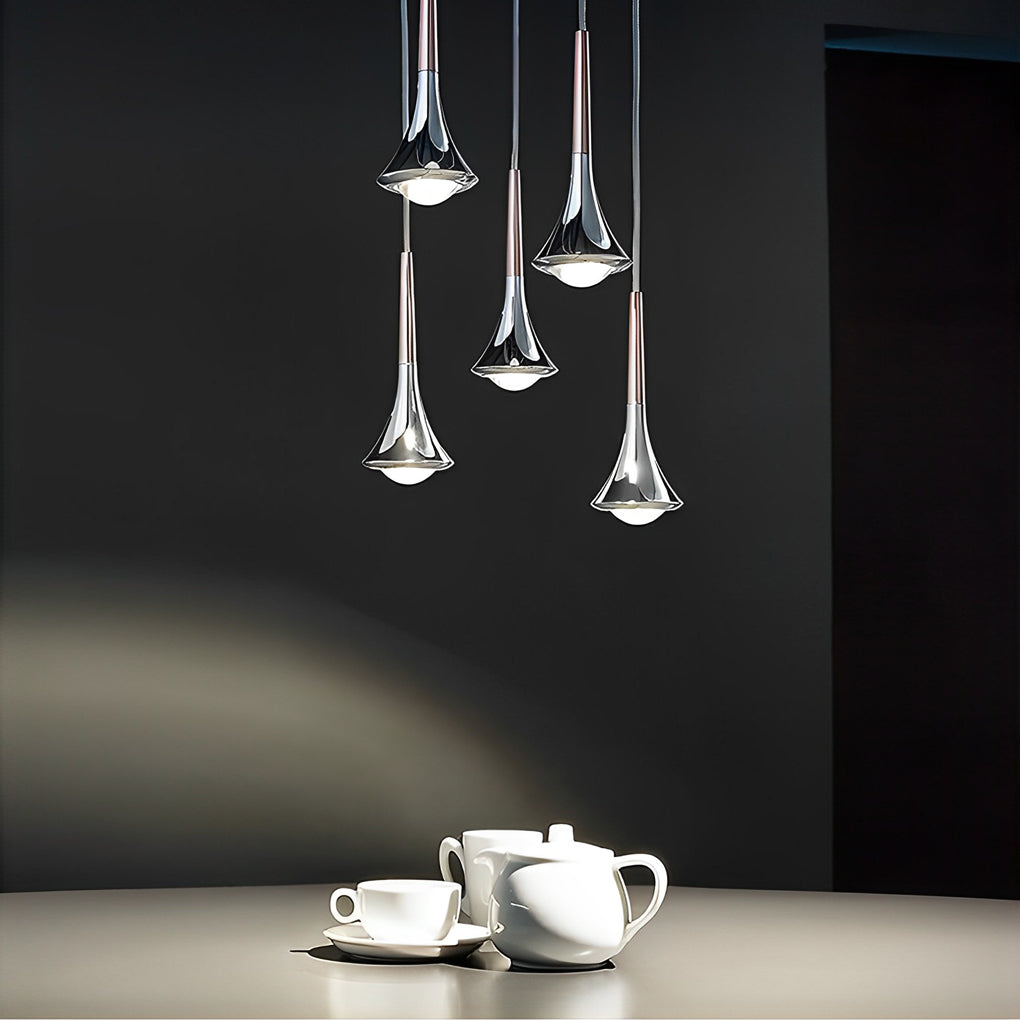 LumenAria Nordic LED závěsné svítidlo ve tvaru kapky vody pro schodiště