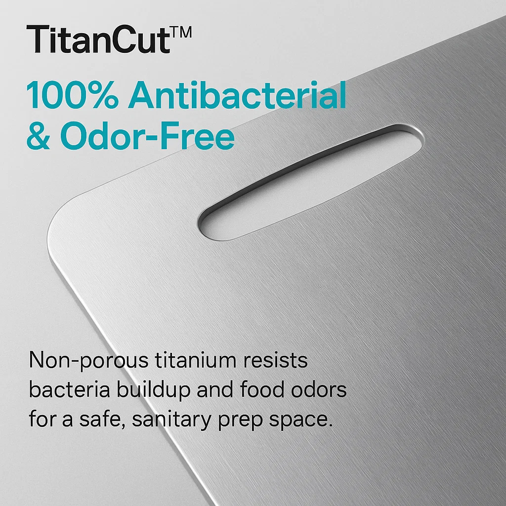 Alera Titanium Cutting Board With Nonporous Surface For Everyday Kitchen Use